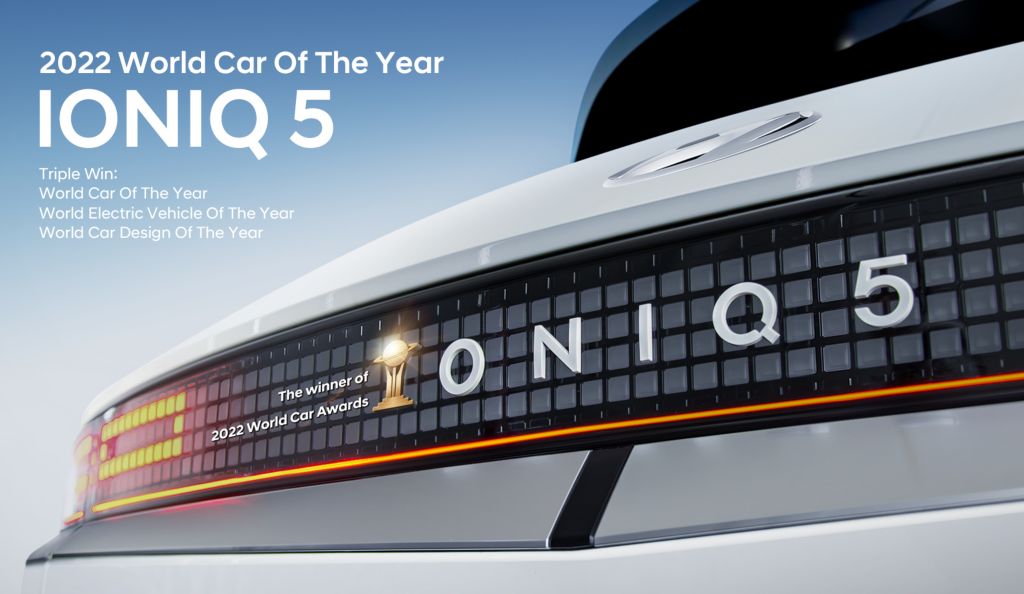 Noutăți -  Hyundai IONIQ 5 a castigat „World Car of the Year”, „Electric Vehicle of the Year” si „Car Design of the Year” - hyundaidibas
